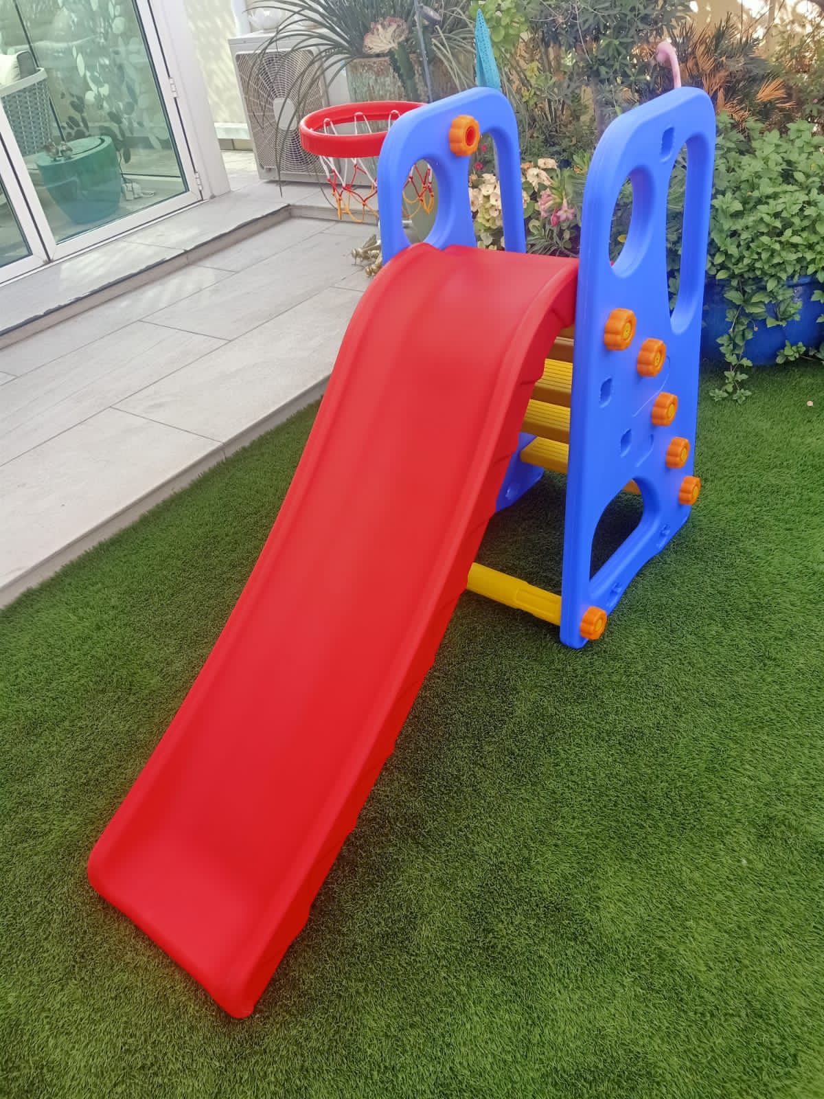Red Color Slides for Kids with Stairs