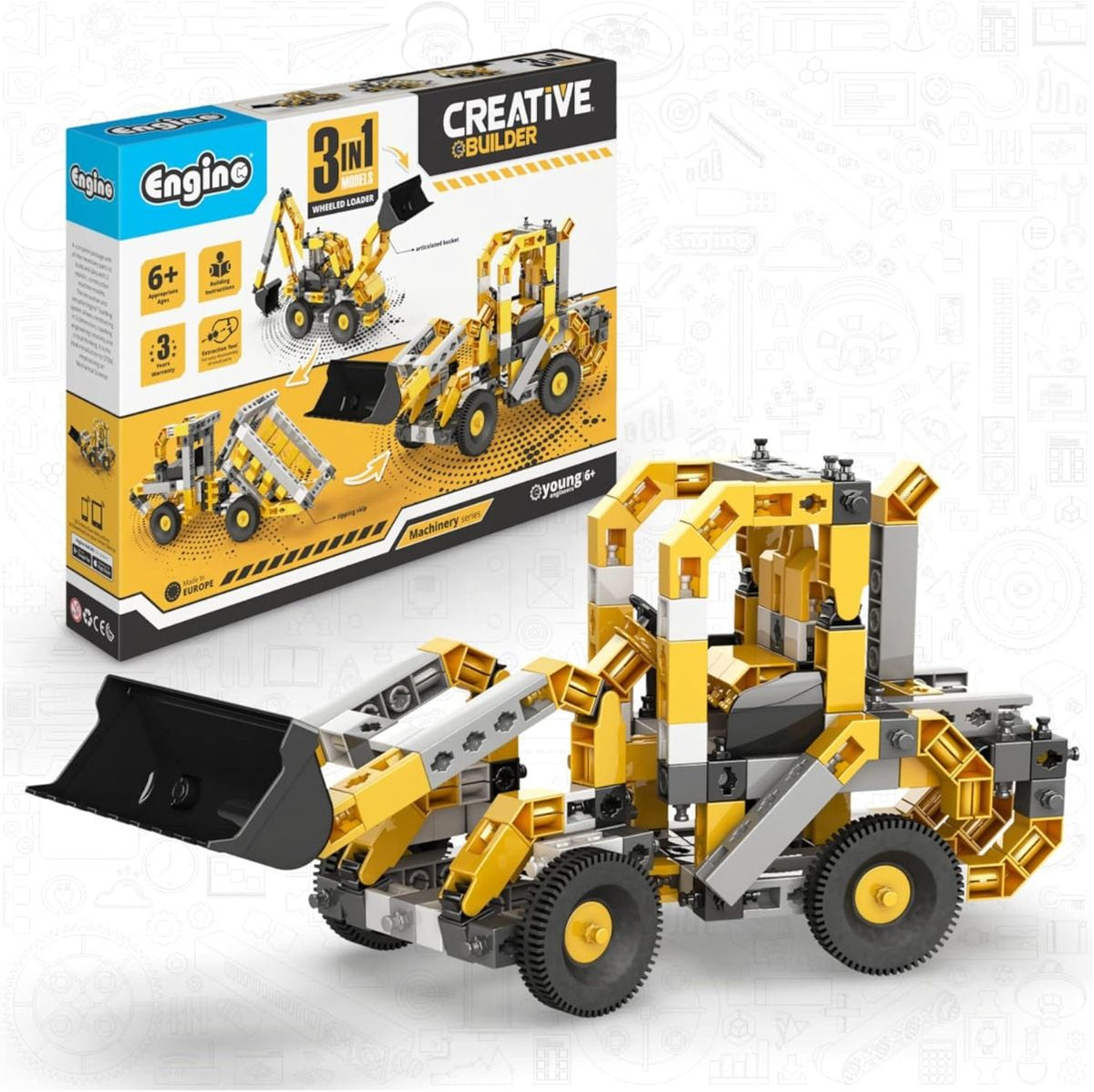 Engino Creative Builder Wheeled Loader(192 Pieces)
