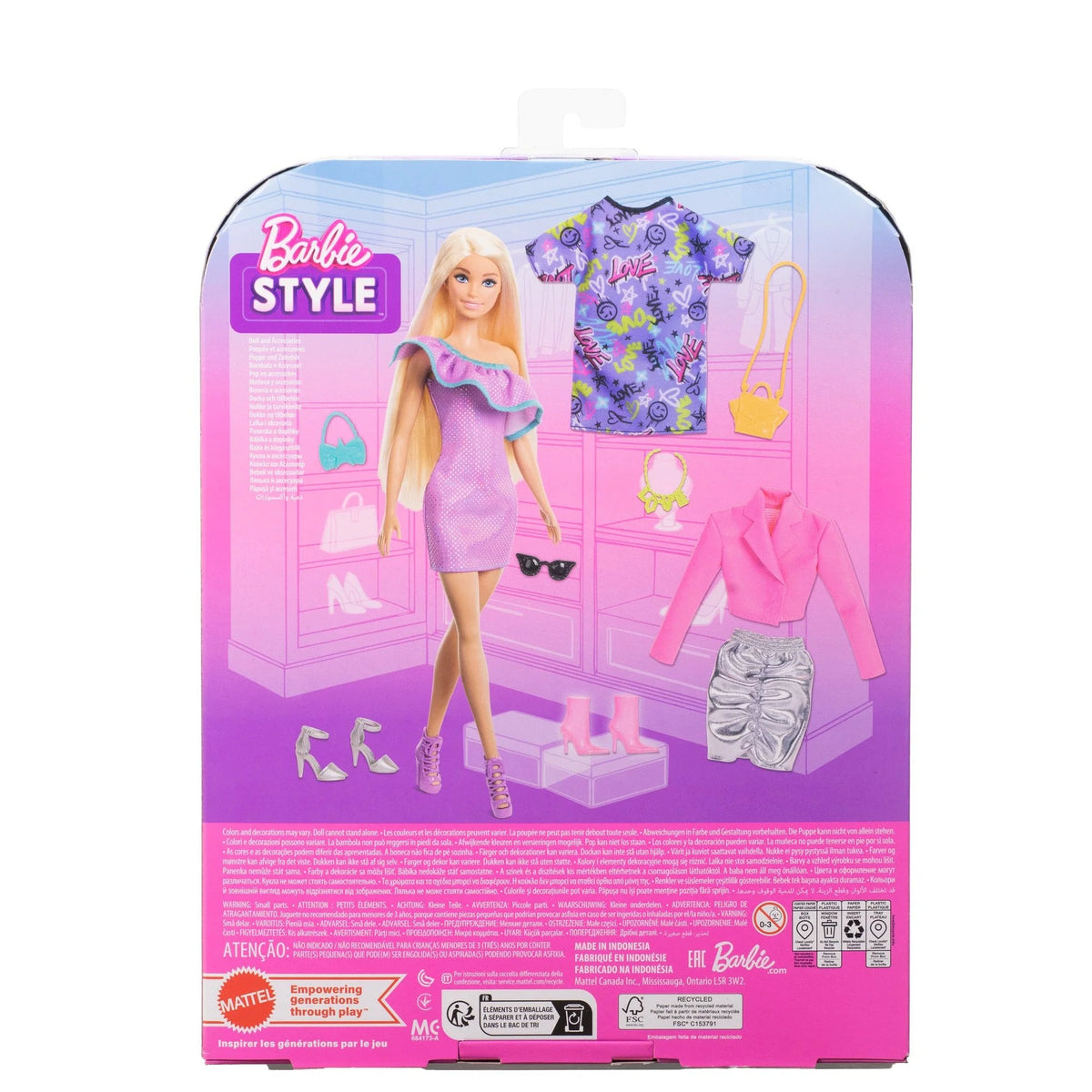 Barbie Doll with 3 Party Themed Outfits and Accessories