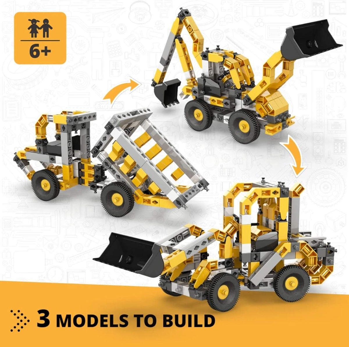 Engino Creative Builder Wheeled Loader(192 Pieces)