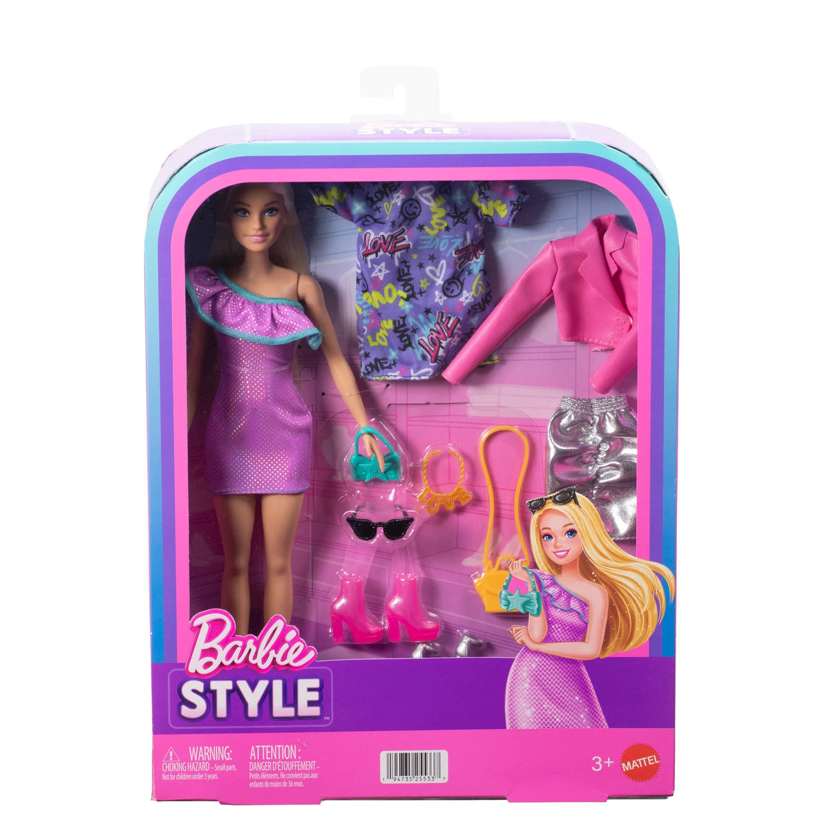 Barbie Doll with 3 Party Themed Outfits and Accessories