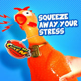 12.5-Inch Animolds Squeeze Me Rubber Chicken Toy