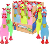 12.5-Inch Animolds Squeeze Me Rubber Chicken Toy
